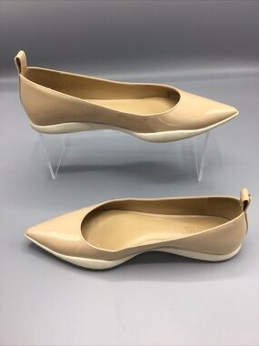 Michael Kors Nude Patent Pointed Ballet Flats